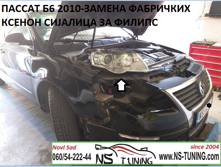 vw passat b6 bixenon d1s sijalica xenon zamena ugradnja novi sad tuning auto servis trafo balast valeo